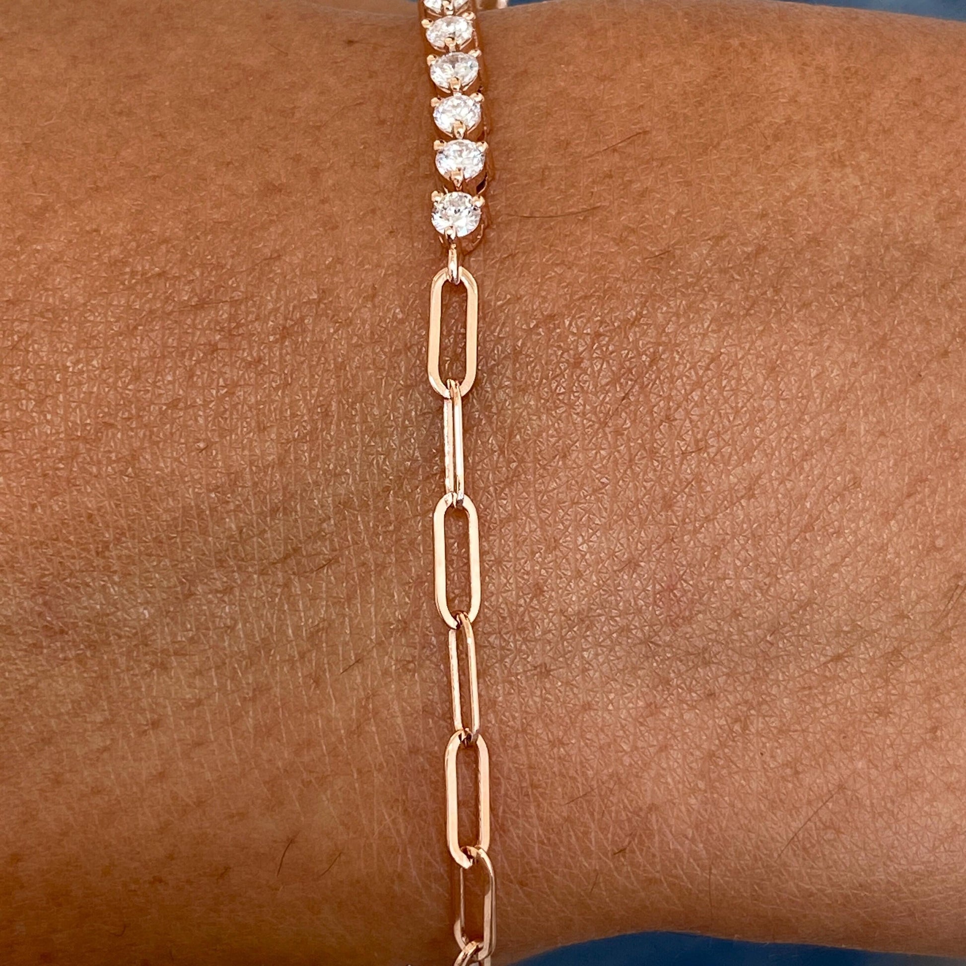 1.00Ct Round Cut Moissanite Diamond Dazzling Elegance Half Eternity Tennis Bracelet