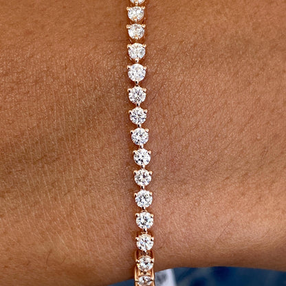 1.00Ct Round Cut Lab Grown Diamond Dazzling Elegance Half Eternity Tennis Bracelet