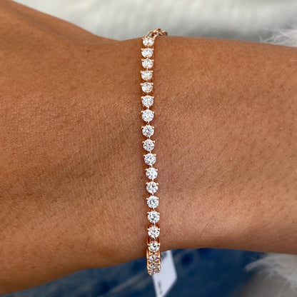 1.00Ct Round Cut Moissanite Diamond Dazzling Elegance Half Eternity Tennis Bracelet