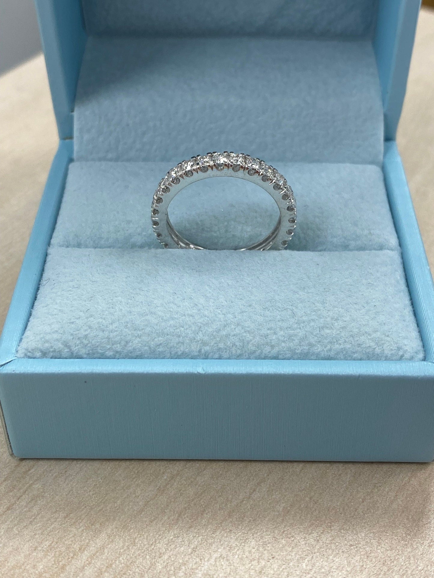 1.40Ct Round Cut Moissanite Diamond Full Eternity Stacking perfect Anniversary Wedding Band