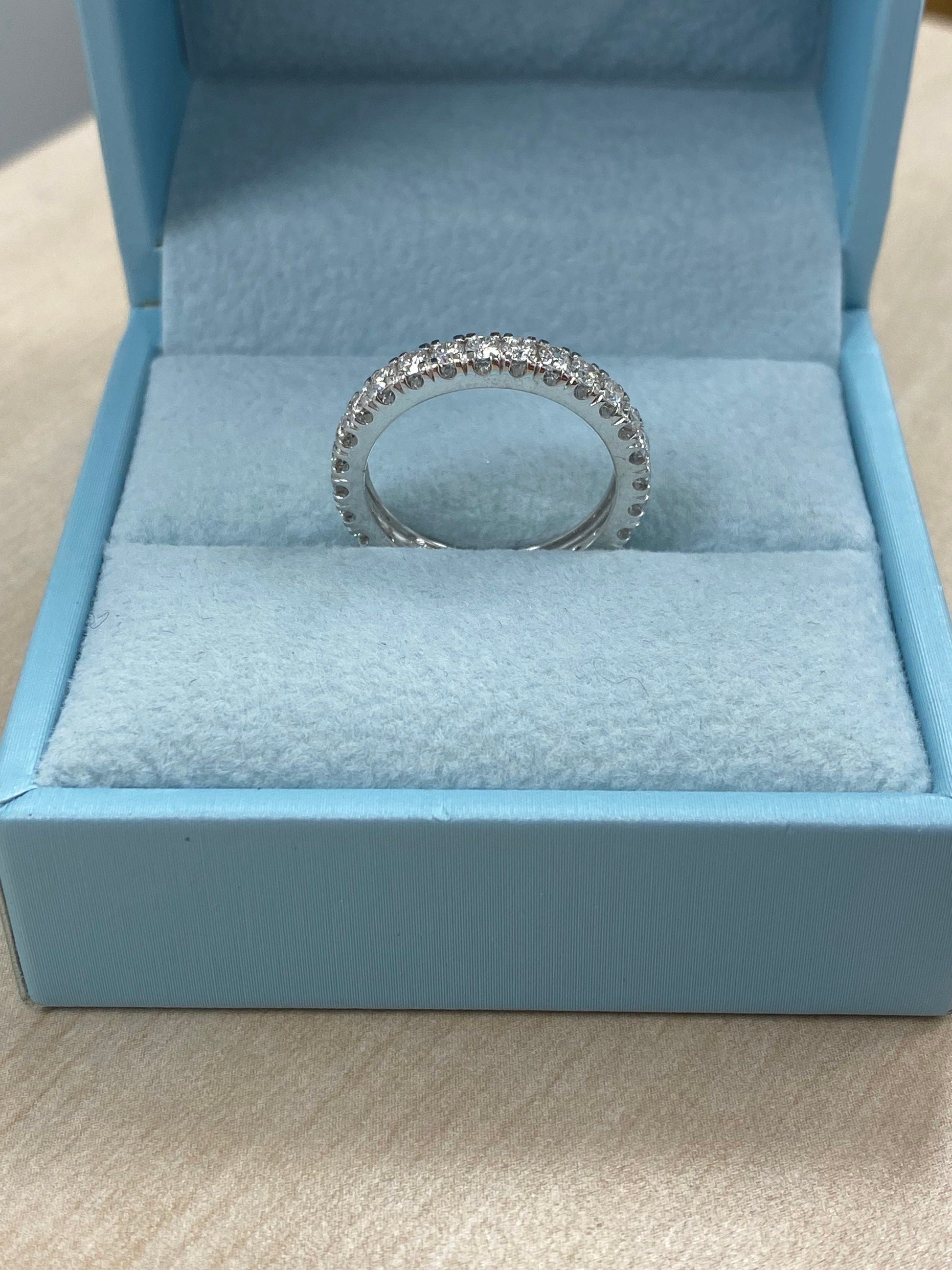 1.40Ct Round Cut Moissanite Diamond Full Eternity Stacking perfect Anniversary Wedding Band