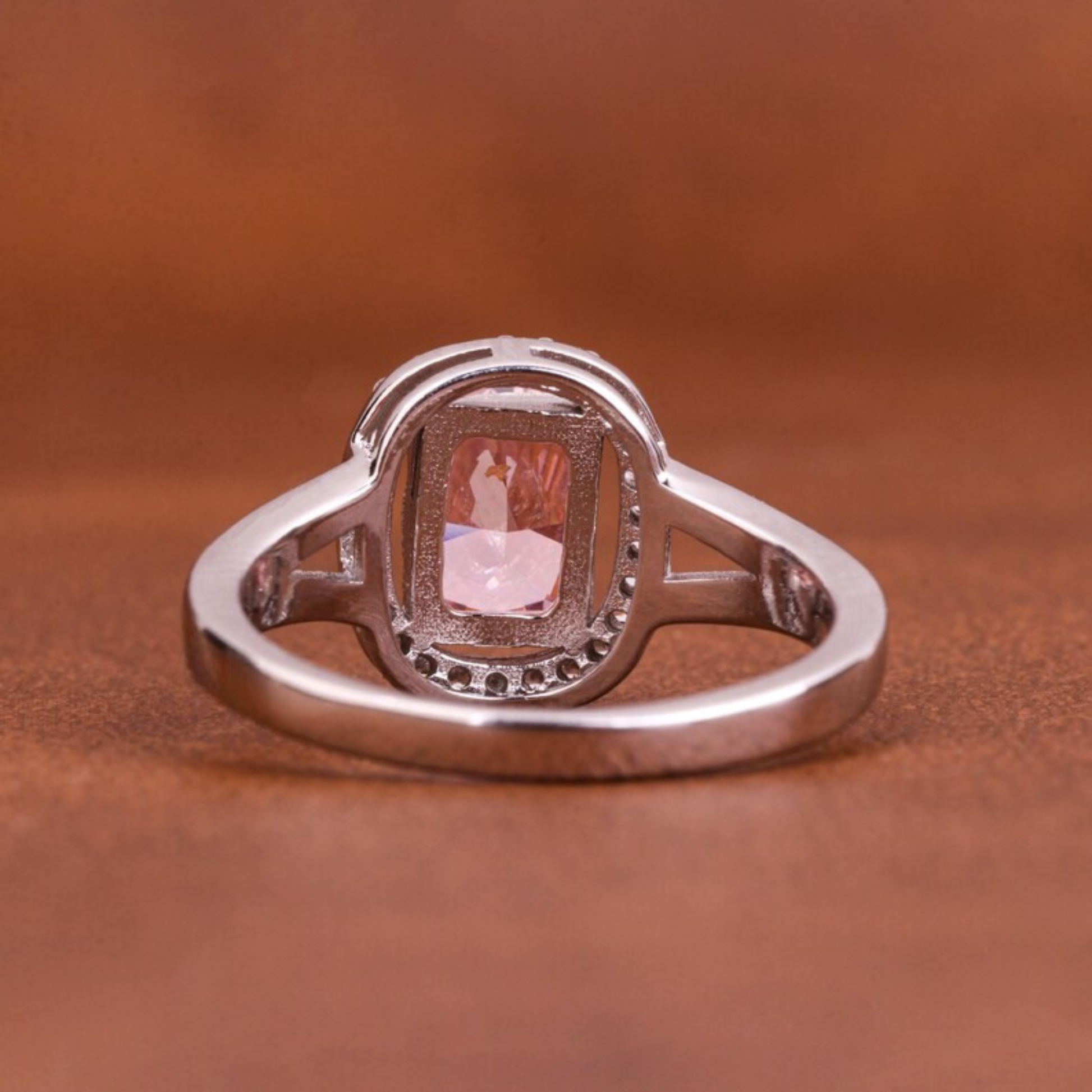 1.50 CT Cushion Cut Fancy Intense Pink Lab Grown Diamond Engagement Ring 14Kt Solid Gold Split Sank Halo Wedding Anniversary Ring