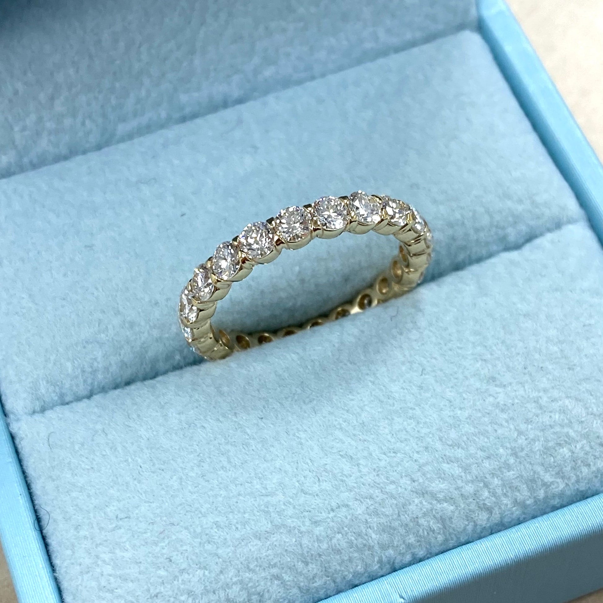 2.00 CT Round Cut Lab Grown Diamond Eternity Anniversary Wedding Band