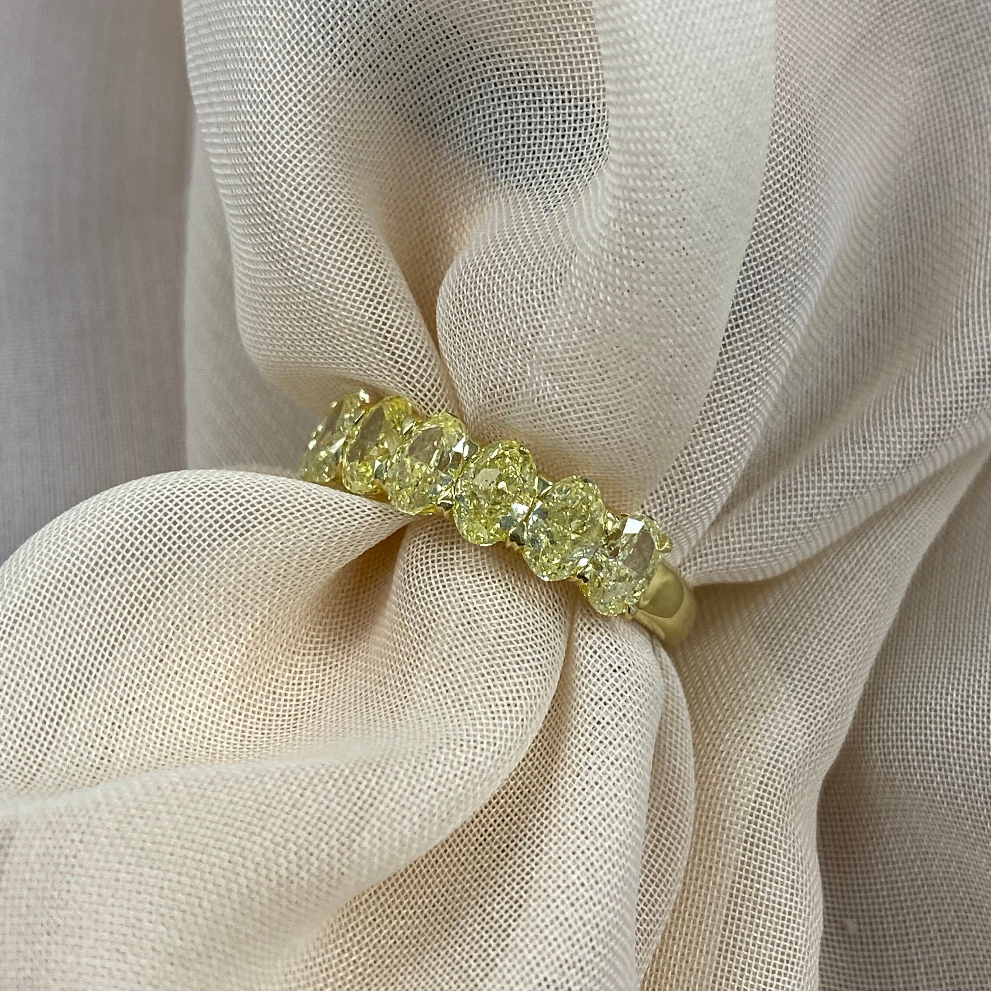 2.10 CT Oval Cut Yellow Lab Grown Diamond Women's Proposal Anniversary Wedding Ring