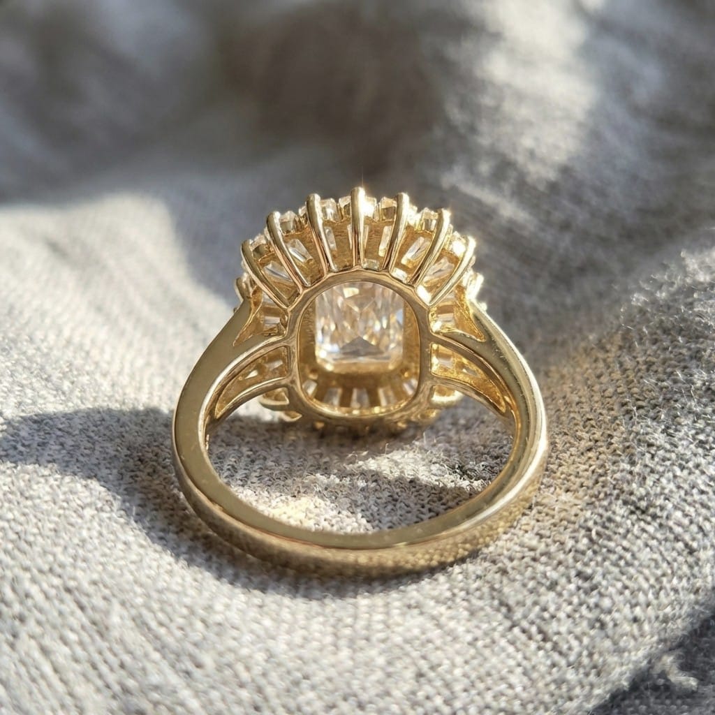 2ct Radiant Cut Lab Grown Diamond Engagement Double Halo 925 Sterling Silver Ring