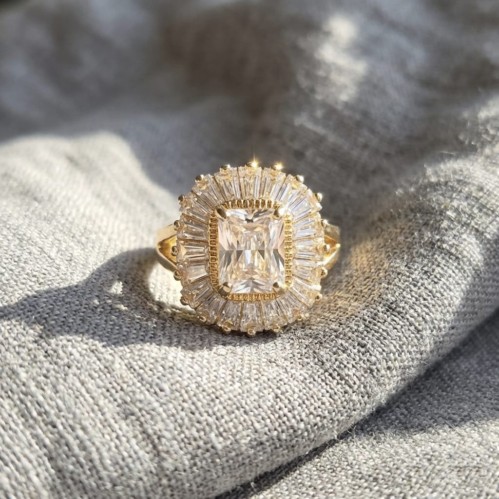 2ct Radiant Cut Lab Grown Diamond Engagement Double Halo 925 Sterling Silver Ring