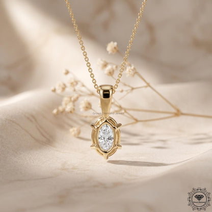IGI Certified Lab Grown Oval Diamond Solitaire Necklace - GrownDiamondJewels
