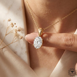 IGI Certified Lab Grown Oval Diamond Solitaire Necklace - GrownDiamondJewels