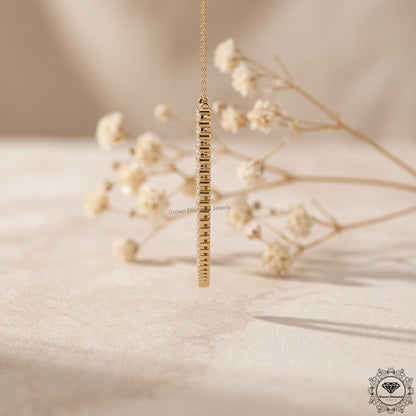 E-F VS Lab Grown Diamond Tennis Necklace 14K White Gold - GrownDiamondJewels