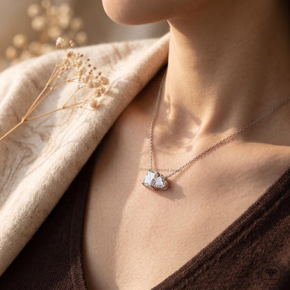 Radiant & Heart Lab Grown Diamond Toi et Moi White Gold - GrownDiamondJewels
